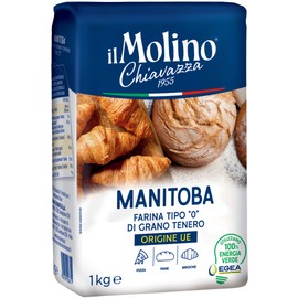 il Molino Chiavazza Type 0 Manitoba Flour 1kg | Italian High-Protein, Soft Wheat Flour for Bread, Pizza & Pastry | Ideal for Artisan Baking & Long Fermentation