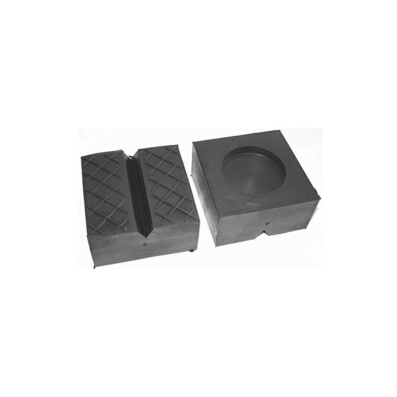 100 x 100 x 50 mm rubber pad, V-groove, waffle