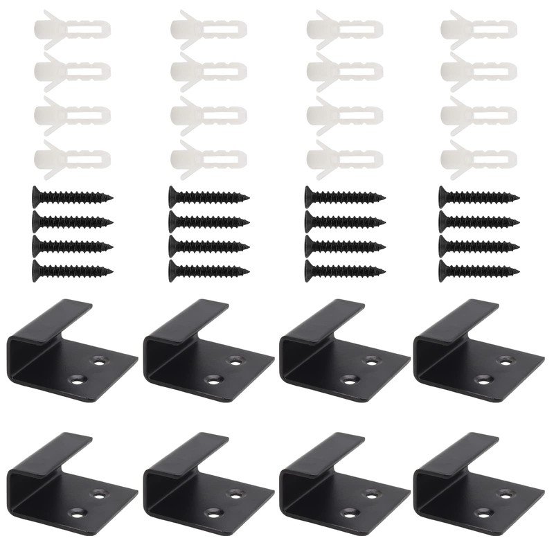 Coufce 15mm / 0.59 Inch Stainless Steel Tile Bracket, Black
