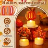 Thanksgiving Tea Lights Flameless Candles - Turkey Pumpkin Maple Leaf