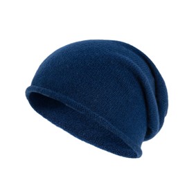Villand - Gorro holgado para mujer, 100% cachemira, de punto, suave, cálido, de cachemira, marino, Small-X-Large