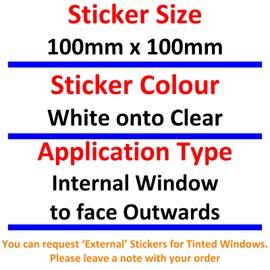 Platinum Place 6 x Home Protected Stickers for Windows Monitored Alarm System Signs 24hr Security Warning for House Flat Business Property 100mm Labels