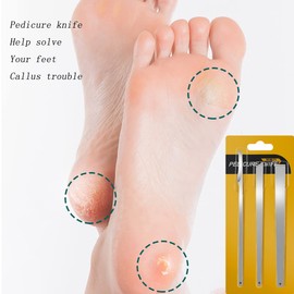 ZGGDHSWLLMF Stainless Steel Ingrown Toenail Pedicure Knife Set,Professional Foot Skin Scraper Repair Sharp Blade Kit For Nail Corn Callus Paronychia Treatment. (4)