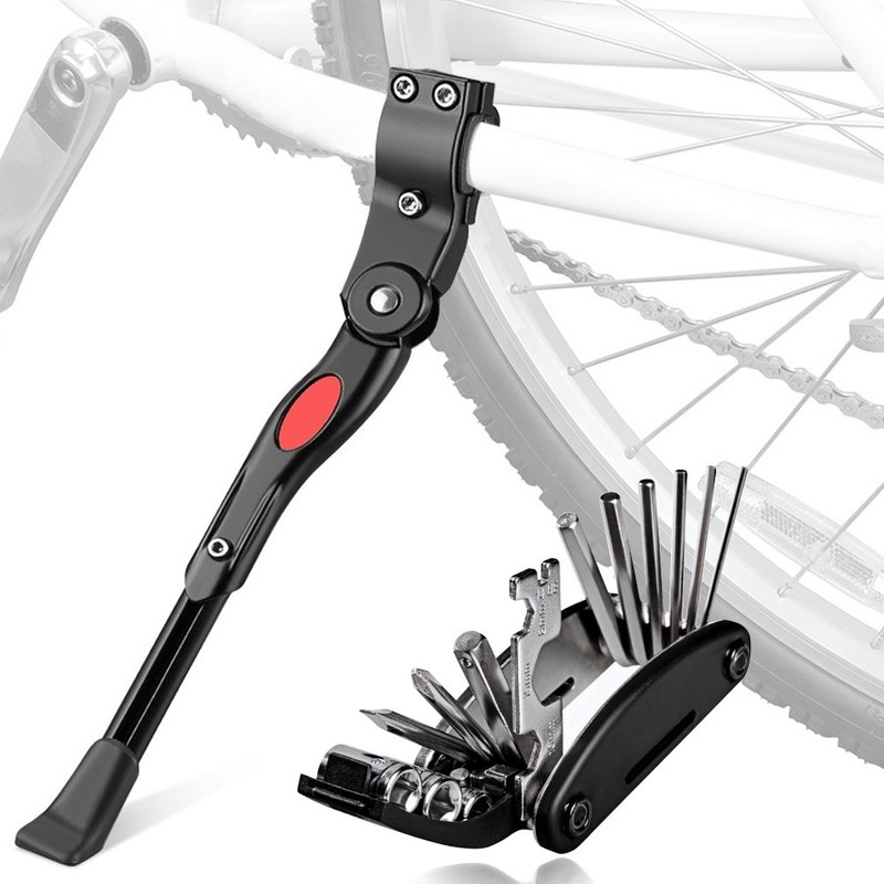 Oziral Bicycle Stand, Kickstand with Multi-Tool for Mobile Bicycles, Adjustable