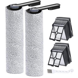 Replacement Brush Roller and HEPA Filter Compatible with Tineco Floor One S5/ S5 Pro / S5 Pro 2, 2 Brush Rollers & 2 Filters for Floor One S5, Replacement Parts for Floor One S5 Pro