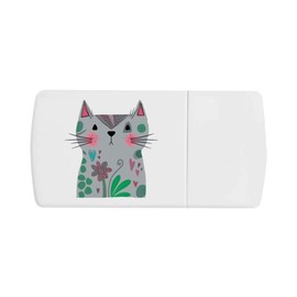 'Funky Cat' Pill Box with Tablet Splitter (PI00034268)