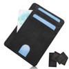 DXLing Leather Mini Wallet Credit Card Holder for Men, Card