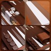 Backgammon Board Game, Deluxe Leather Like Case, Felt Interior, Brown,