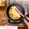 Bigwinyep Omelette Spatula, Silicone Spatula Flip and Fold Omelette Turner