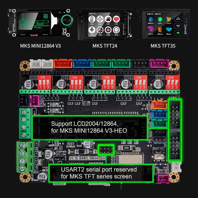 MKS TinyBee Control Board 3D Printer 32Bit Silent Board 3D