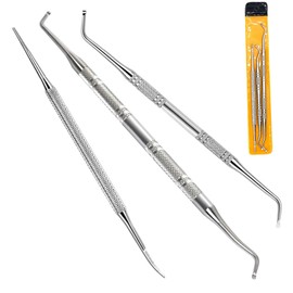 Nail Scale Remover Tool Stainless Steel Nail Care Tool Set of 3 for Ingrown Nail Care Cleanly Removes Dirt from the Back of Your Fingernails