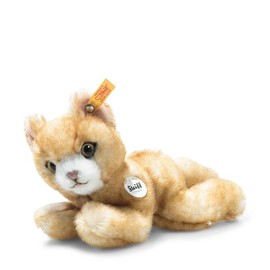 Mimmi Young Cat - 14 cm - Cuddly Toy for Children - Soft and Cuddly - Washable - Cream/Red Pointed (099236)