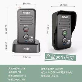 무선초인종 가정용 무선 장거리 주택 인터폰 [E. 검정색 1 외부 2 내부] Wireless Doorbell Home Wireless Long Range Intercom [E. Black 1 External 2 Internal]
