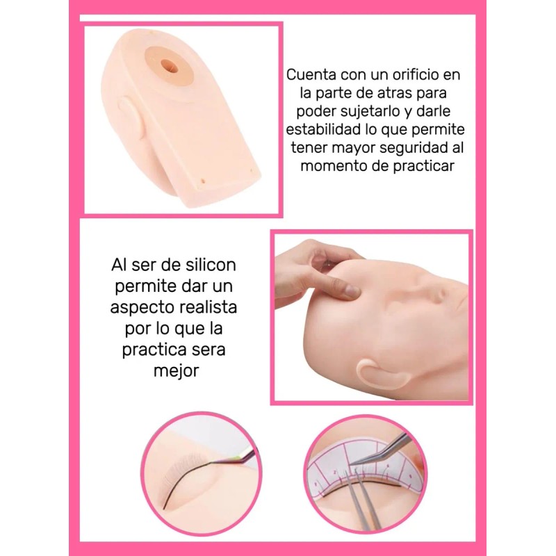 Maniquí Cabeza +pestañas Práctica,extensiones Pestañas Piel