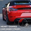 EIOUMAX JDM Heart Shaped Car Handle Straps,Rear Bumper Warning Rings