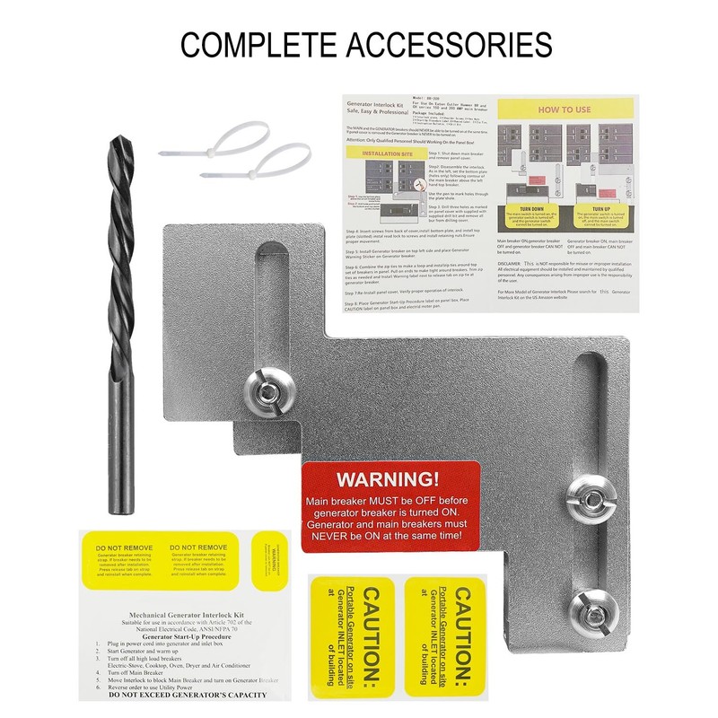 QAGGUM Generator Interlock Kit Compatible with Eaton Challenger BR Series