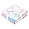 Hudson Baby Unisex Baby Flannel Cotton Washcloths, Purple Dainty Floral