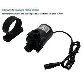 SHYSKY DC45E-2475S Micro Brushless DC Water Pump 24V 30W, 330GPH 24.6ft, Waterproof, 1/2 inch threaded ports, Low Noise Stable Long-term Work, For Small Water Cooling,Circulation,Gardening,Submersible