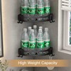 VOLPONE 3-Pack Black Triangle Shower Caddy, 3-Tier Corner Shelves, Rustproof