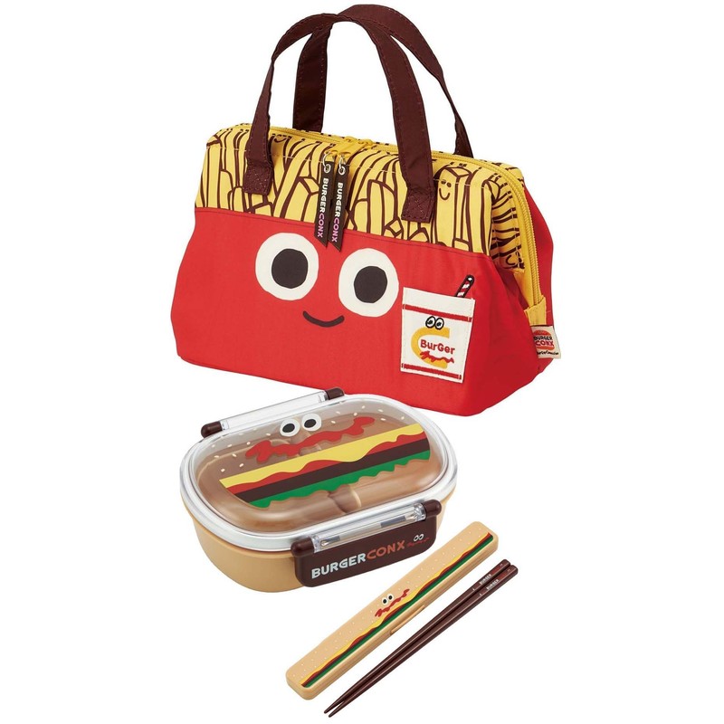 Skater KGA1-A Insulated Lunch Bag, Gusset, Women's, Burger Conx, Potato