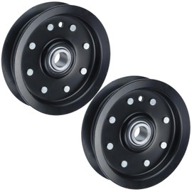 NICHEFLAG 2 Pack 30224 Idler Pulley Replaces 30224 Dixie Chopper 30224 Pulley, Dixie Chopper 30224 Flat Idler Pulley 30224, 78-009, 280-850, 9891 for Dixie Chopper X2400 2760 LX2002 LT2700 3372 Mowers
