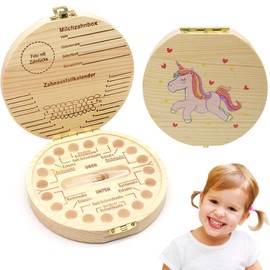 Wooden Tooth Box, Milk Tooth Box, Milk Teeth Box, Girls Storage Box for Children, Teeth Storage, Teeth Fairy Gifts for Girls and Boys (Colour)