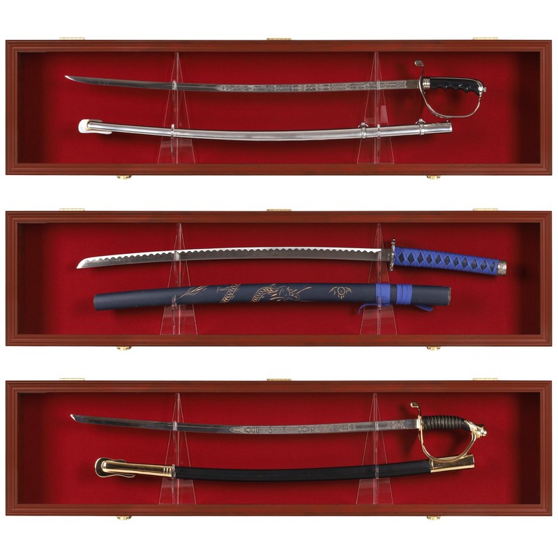 DisplayGift 1 Sword Sabre Cabinet Stand Holder Wall Rack Display