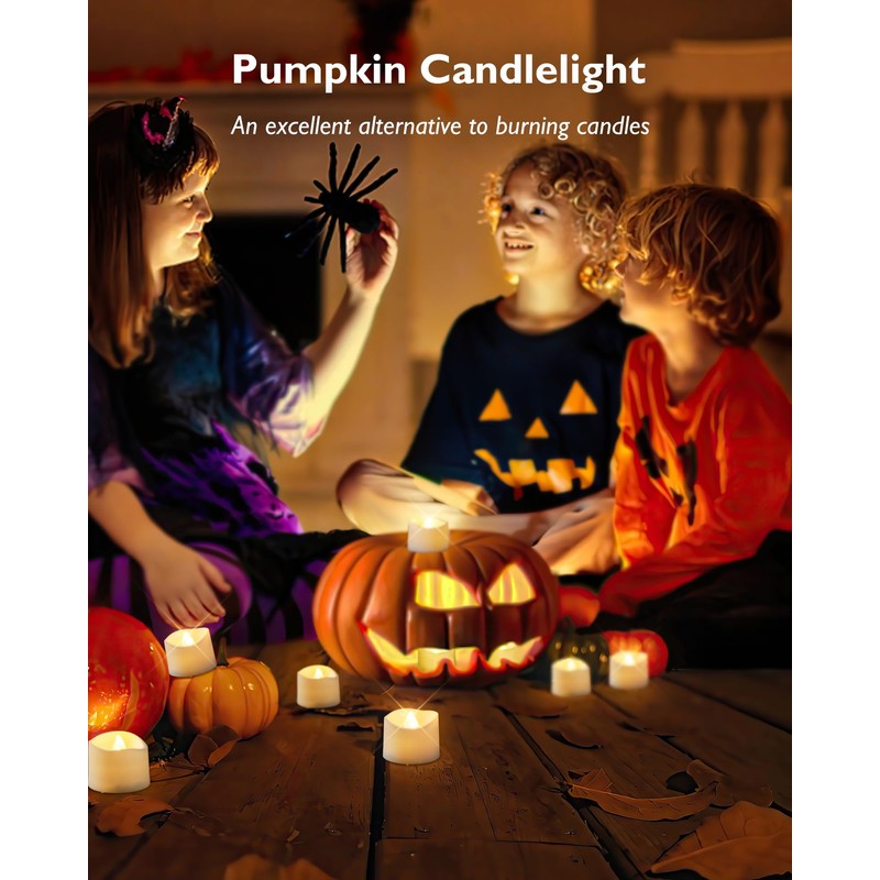 Homemory Timer Tea Lights Candles Battery Operated, 6H Timer Built-in,
