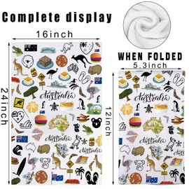 MYSOMY Australia Kitchen Towel Australian Kitchen Decor Australia Themed Gifts Australian Dish Towel Australia Housewarming Gift (Australia UK)