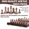 Magnetic Travel Chess Set, Folding Wooden Chess Board with Acrylic