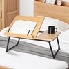 Xjskkaa Portable Laptop Stand with Tray for Reading in Bed,