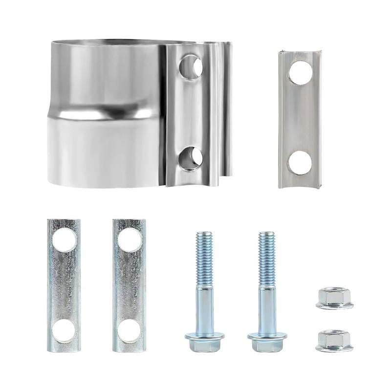 DOCAS 2.5 Inch Exhaust Clamp, Lap Joint Band Clamp Stainless