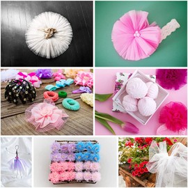 Rolls Tulle 10 Rolls Tulle Fabric 6 Inch 25 Yard Multicoloured Tulle Roll Tulle Ribbon for Tutu Skirt Wedding Party Banquet Skirt Clothing Decoration Crafts