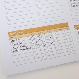 Desk Weekly Planner + Budget Planner Set,15 x 10.52 Tear off Weekly Planner and Monthly Budget, Essential Planning tool with Habit Tracker. 52 Undated Weekly Planner and Budget Planner. To Do Now and