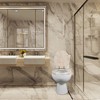 Angel Shield Marble Toilet Seat Durable Molded Wood with Quiet