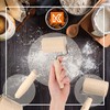 KADAX Cylindrical Rolling Pin with Handle, Pizza Roller, Corner Roller,