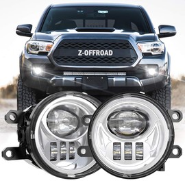 Z-OFFROAD New LED Fog Lights for 2016-2019 Tacoma 2014-2019 4Runner 2014-2019 Tundra Truck Driving Lamps Assembly Replacement w/Bracket, Driver and Passenger Side- Chrome