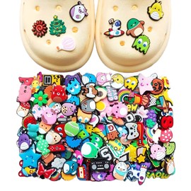 Outdoll 50, 100 PCS Random Shoe Charms for Croc, Non-Repeat Decorations for Croc Clog, Suitable for Kids, Boys, Girls, Men, Women (100)