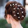 40 Stück Mini-Haarspangen, Strass Haarschmuck, Klein Haarklammer Perlen, Haarschmuck Hochzeit,