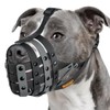 Mayerzon Pitbull Muzzle, Lightweight Basket Muzzle for Large Medium Dogs