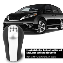 Fydun Car Gear Knob 5 Speed Gear Lever Gear Knob Cover Handbrake Handle Interior Decor for Verso Yaris Avensis Car 1992-2009