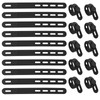 HFZRZFH 10Pcs Reusable Silicone Cable Ties with Adjustable Holes -