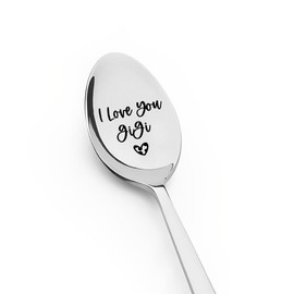 Grandma Spoons Gifts from Grandchildren I Love You Gigi Spoon for Nana Mimi Gifts for Women Grammy Long Distance Rrelationship Gifts for Grandmom Grandmother Anniversary Birthday Gift for Granny