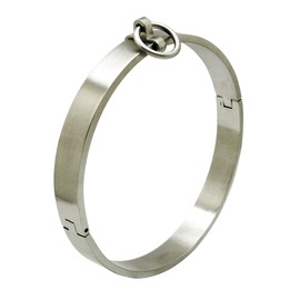 ACECHANNEL Stainless steel lockable collar torque necklace with removable O ring (12.4)