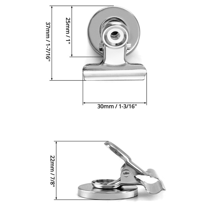 QWORK® 24 Pieces Magnetic Clip, Strong Refrigerator Magnet Hook Clip,