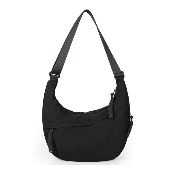AndThere Crescent Bag for Women Crossbody Bag Nylon Half Moon
