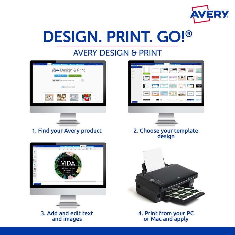 Avery A4 Magnet Sheets for Inkjet Printers - Fridge Magnets