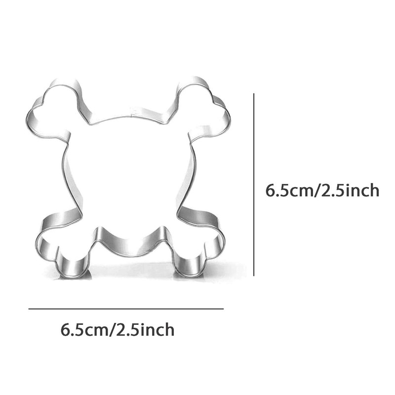 WJSYSHOP Skull and Crossbones Shape Cookie Cutter