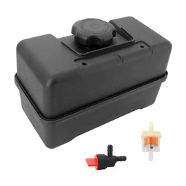 Tektall 4-Quart Plastic Fuel Tank With Shut Off Valve & Fuel Cap Fits for Remote Mounting 691993