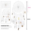 Handmade Dream Catchers,White and Gold Feather Decoration for Christmas Wedding